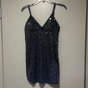 Forever 21 Black Sequin Dress, Size Large